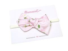 Bow Headband Pastel Floral Garden