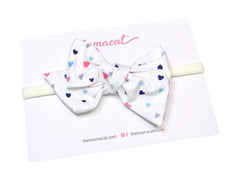 Bow Headband Sweet Pastel Hearts