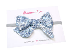 Bow Headband Liberty Blue Tea