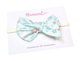 Bow Headband / Clip Mint Rabbit