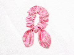 Bunny Scrunchie Neon Pink Petals