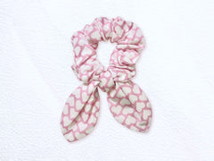 Bunny Scrunchie Pink Hearts