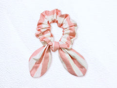 Bunny Scrunchie Pink Stripes