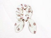 Bunny Scrunchie Rose Gold Dots