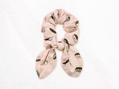 Bunny Scrunchie Vintage Pink Donuts