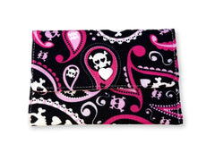 Card Wallet Fuschia Skull
