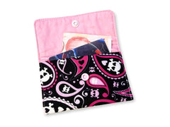 Card Wallet Fuschia Skull