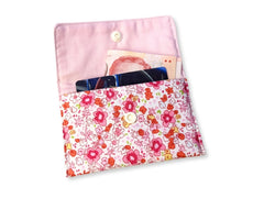 Card Wallet Pink Flowers