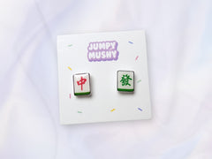 Mahjong Huat Ear Studs