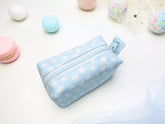 Mini Poofy Pouch Baby Blue Stars