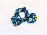 Mini Scrunchie Blue Leaves