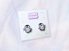 Mr Penguin Ear Studs