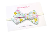 Bow Headband / Clip Glitter Stars