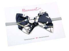 Bow Headband Magnolia Navy