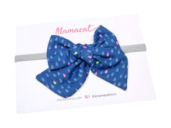 Bow Headband Midnight Rain