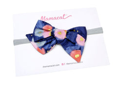 Bow Headband Midnight Tulip