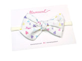 Bow Headband / Clip Pastel Hearts