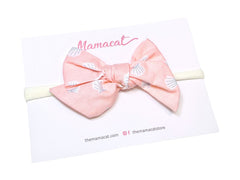 Bow Headband Peach Seashells