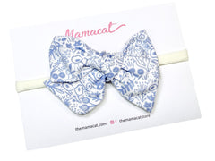 Bow Headband Perwinkle Floral
