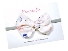 Bow Headband Petite Flower Party