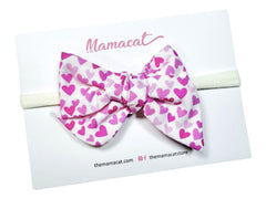 Bow Headband Pink Heart Mix