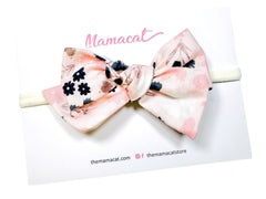 Bow Headband Rose Gold Mini Floral