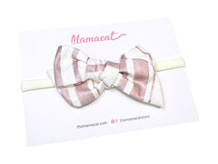 Bow Headband Rose Gold Stripe