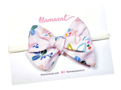 Bow Headband Summer Pink