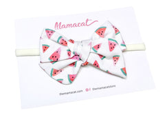 Bow Headband Watermelon Paint