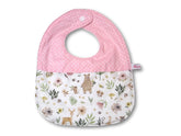 Round Bib Floral Bear