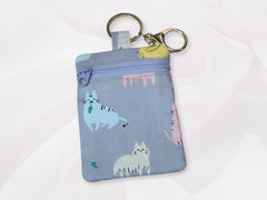 Zippy Pouch Cats on Blue