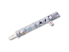 Pacifier Strap / Toy Strap Animal Parade Grey