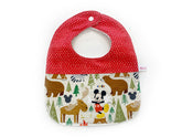 Round Bib Mickey Forest