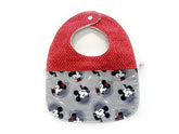 Round Bib Mickey Grey