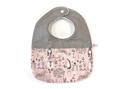 Round Bib Pink Forest