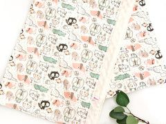 Minky Blanket Animal Drawings