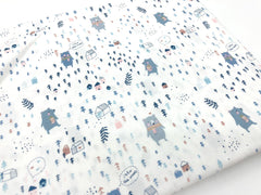 Minky Blanket Bear In the Woods