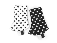 Drool Pads Black White Love