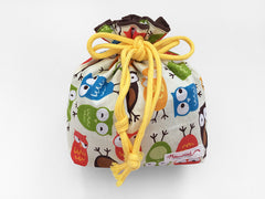 Hoot Look Medium Drawstring Pouch