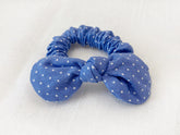 Mini Scrunchie Dots Blue