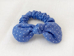 Mini Scrunchie Dots Blue