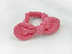 Mini Scrunchie Dots Coral