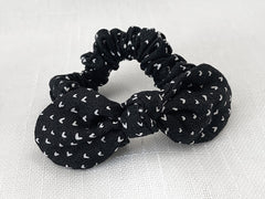 Mini Scrunchie Small Hearts Black