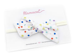 Bow Headband Rainbow Sunny Dots