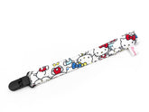 Pacifier Strap / Toy Strap Hello Kitty Red Blue