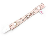 Pacifier Strap / Toy Strap Pink Forest