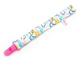 Pacifier Strap / Toy Strap Rainbow Bright