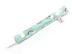 Pacifier Strap / Toy Strap Rainbow Mint