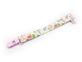 Pacifier Strap / Toy Strap Floral Rabbits