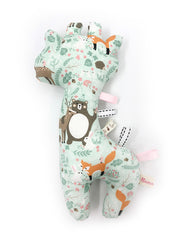 Rattle Giraffe Mint Floral Forest